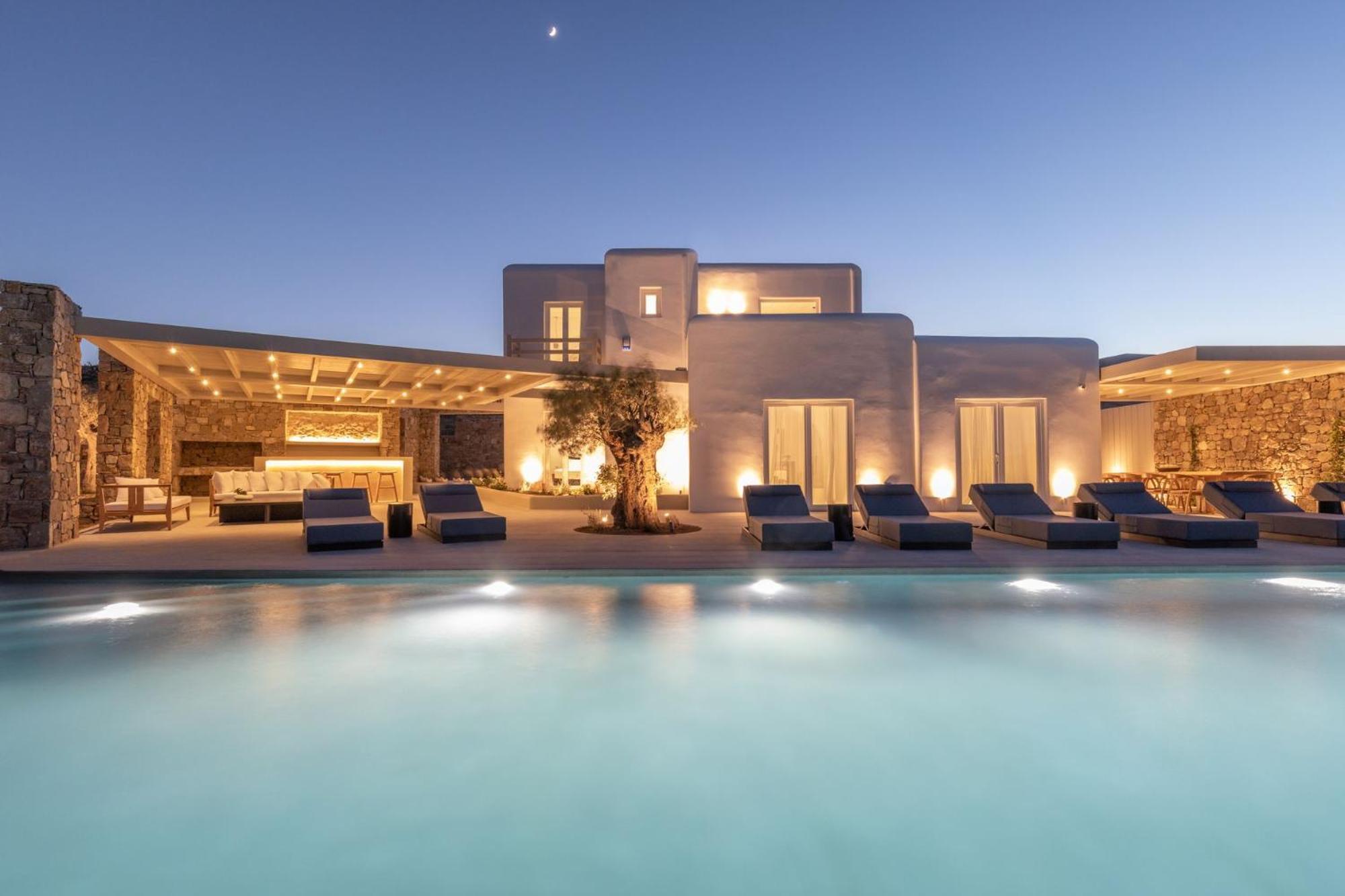 Blue Eye Grand Villa Mykonos كالافاتيس المظهر الخارجي الصورة