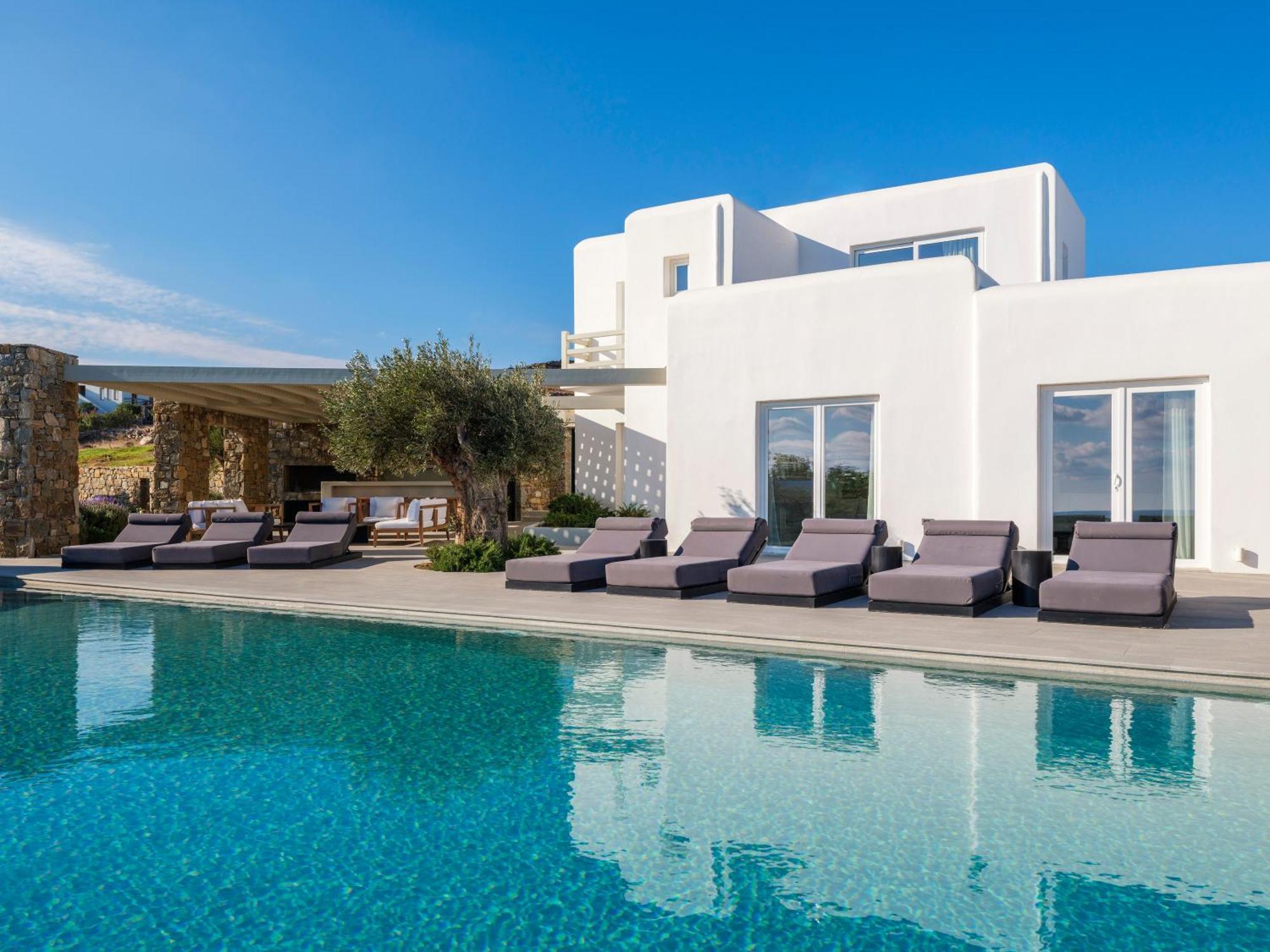 Blue Eye Grand Villa Mykonos كالافاتيس المظهر الخارجي الصورة