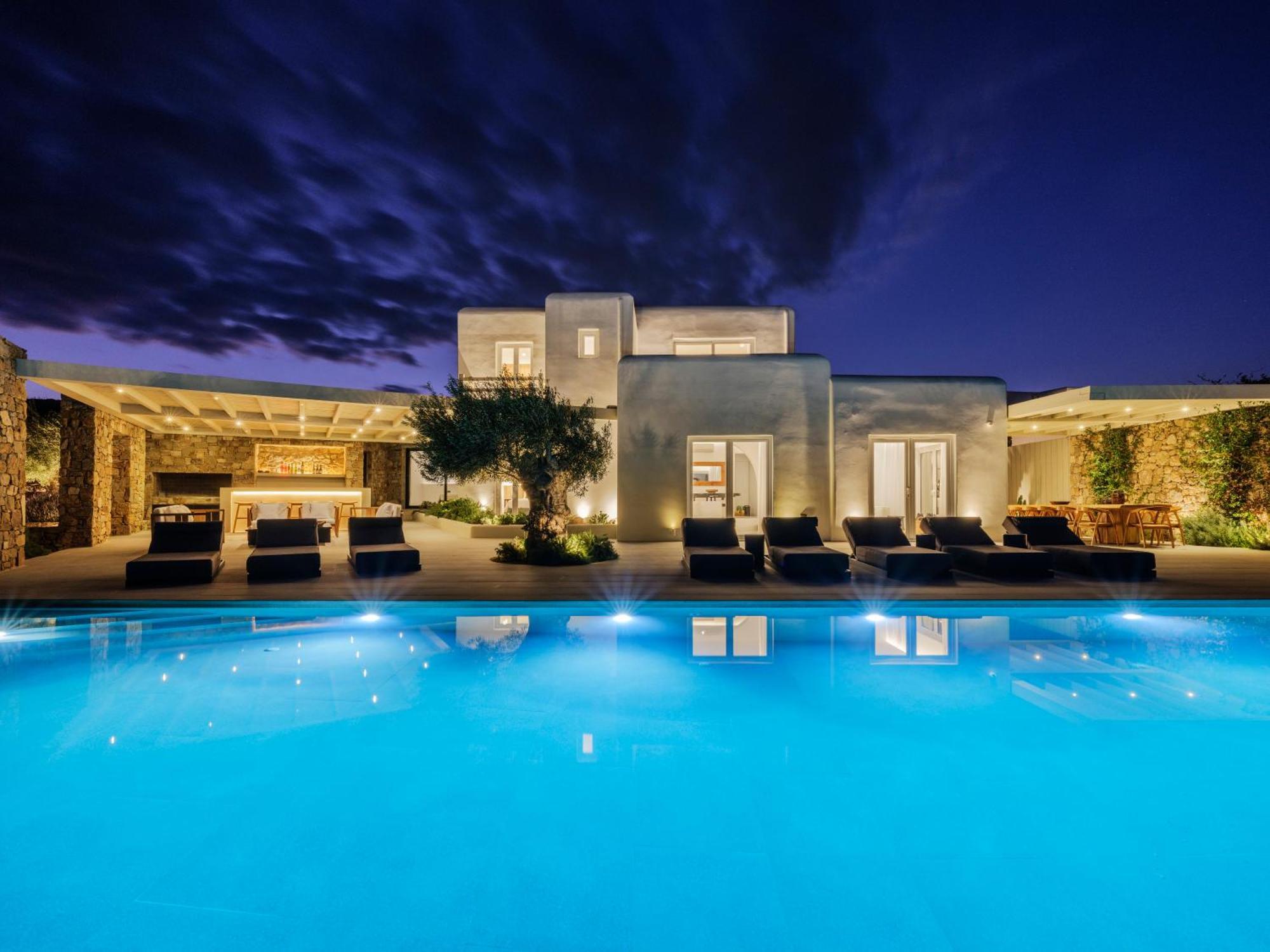 Blue Eye Grand Villa Mykonos كالافاتيس المظهر الخارجي الصورة