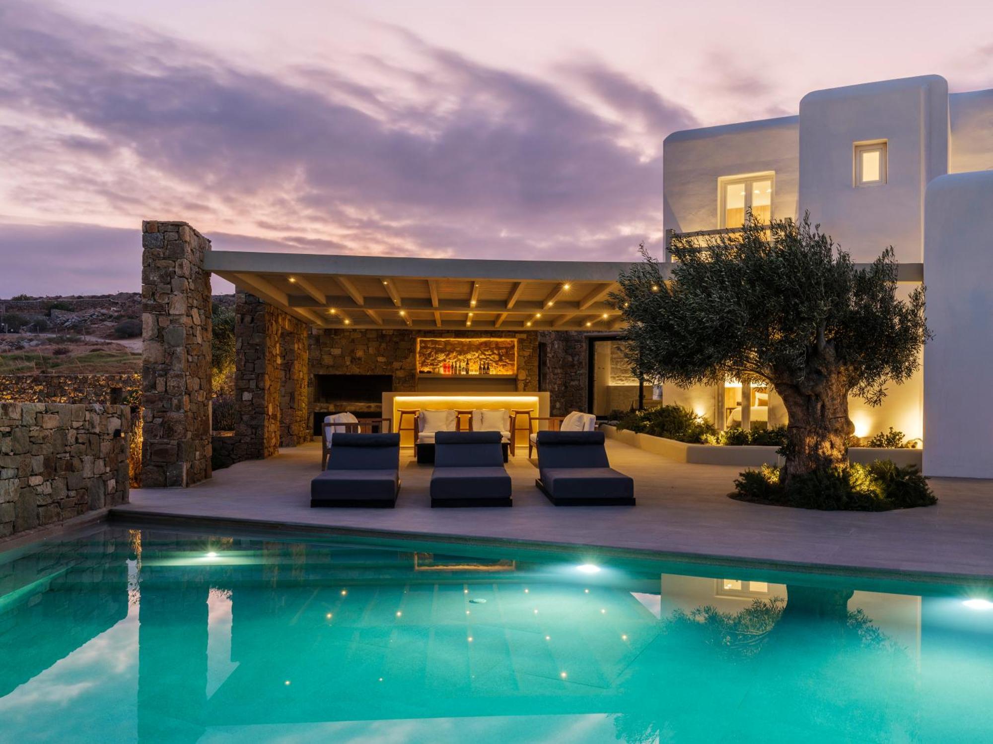 Blue Eye Grand Villa Mykonos كالافاتيس المظهر الخارجي الصورة